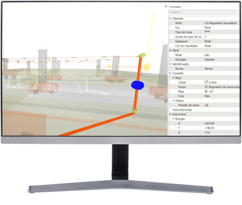 Software para projetos de gás: manipulação visualização 3D