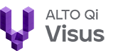 Representação digital da construção da logo do AltoQi Visus